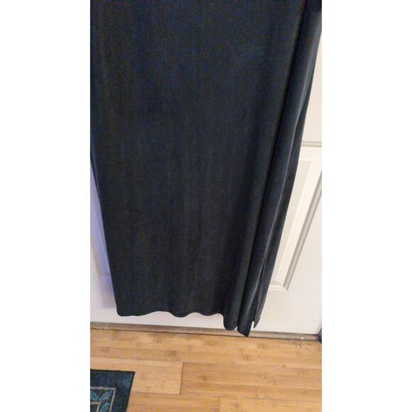 J. Peterman Black XXL Maxi Dress Flowy, Stretchy, 3/4 Sleeve, Rayon, Witchy Goth - Picture 4 of 6